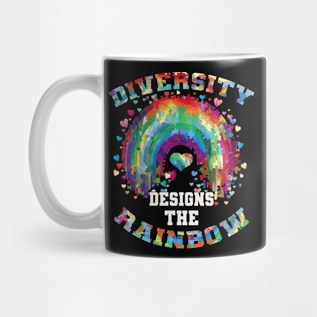 Diversity Designs The Rainbow Autism Awareness by tamdevo1